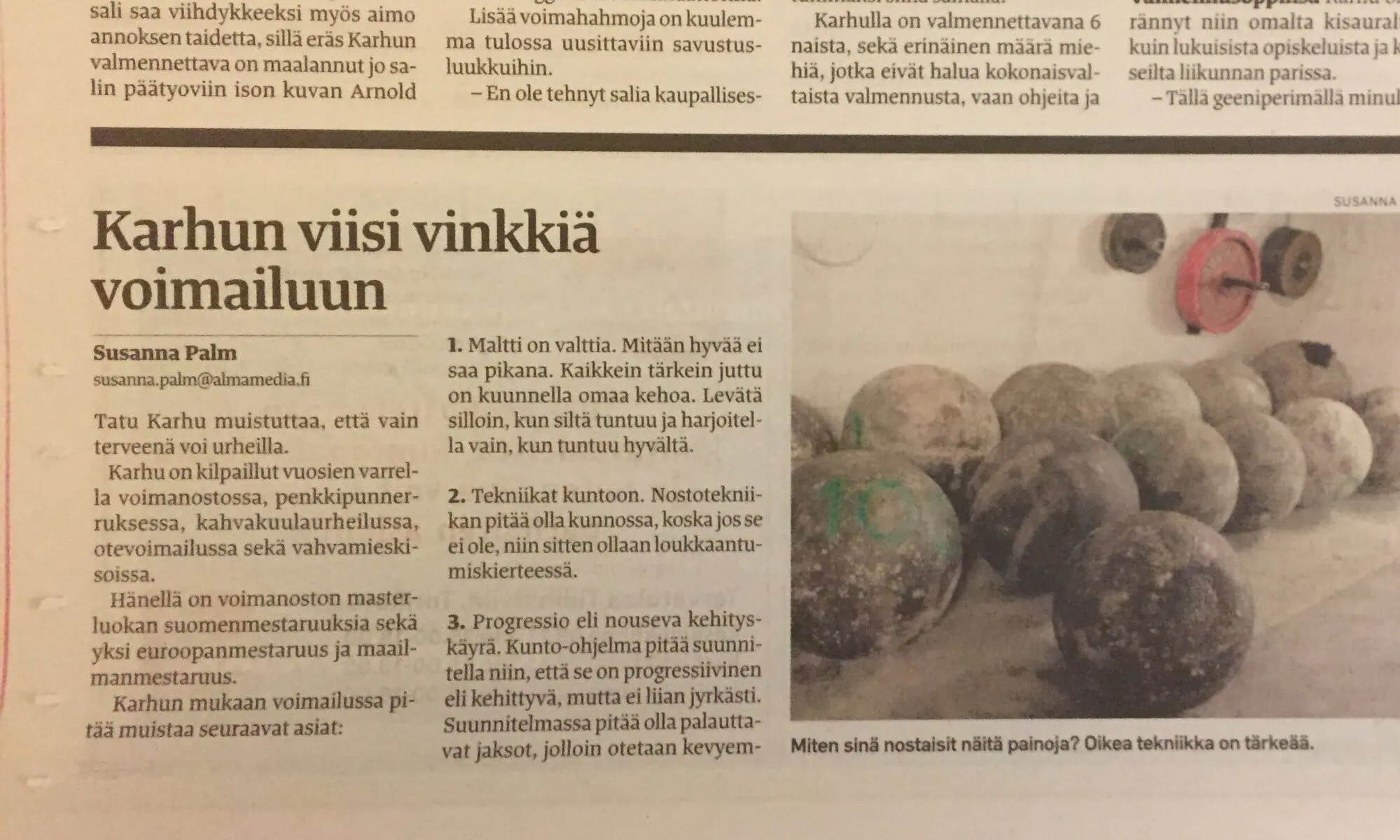 Bear`s Strongman Training center teema viikonloppu 2 Karhun viisi vinkkiä voimailuun.