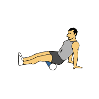 Foam Rollers - omaehtoista lihashuoltoa 1 Mies käyttää vaahtomuovipalloa.