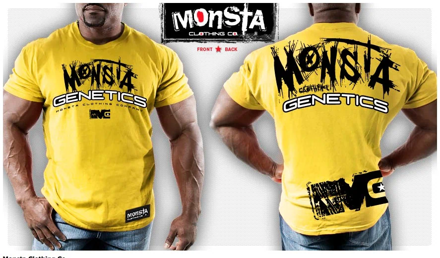 Monsta Clothing 2 Keltainen t-paita, voimakkaat grafiikat.