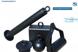 Puristusvoiman harjoittelu 2 Erilaisia voimaharjoitteluvälineitä.