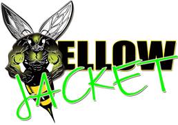 Uusittu Yellow Jacket polvituki 2 Keltamusta logo, voimakas mehiläinen