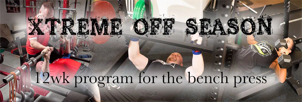 Xtreme Off season - 12vk Penkkipunnerrus kurssi 1 Voimaharjoittelu ohjelma penkkipunnerrukseen